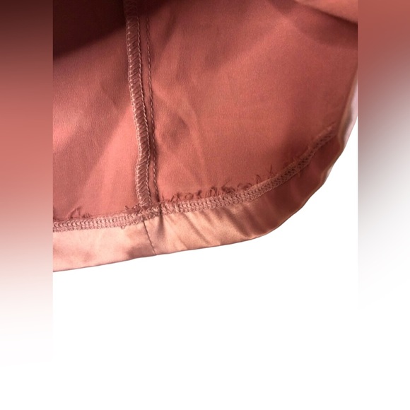 Intimately Free People Light Pink Satin Ruffled Sleeveless Strapless Size Small - Picture 7 of 8